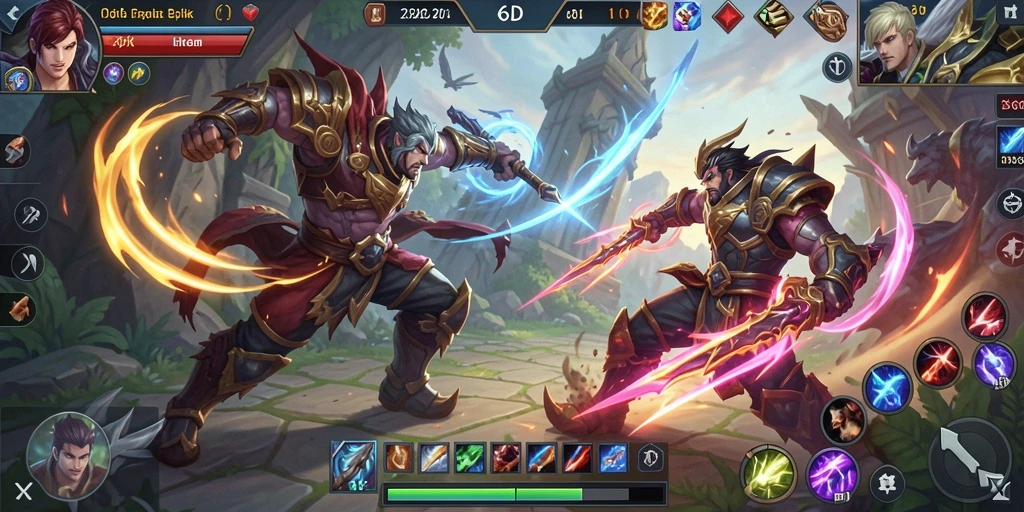 Tangkapan layar dari gameplay seru di 66D, menunjukkan aksi pertempuran intens.