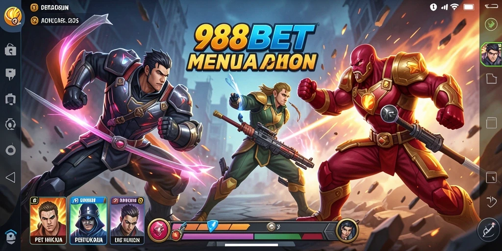 Tangkapan layar menunjukkan aksi seru dalam game 988BET.