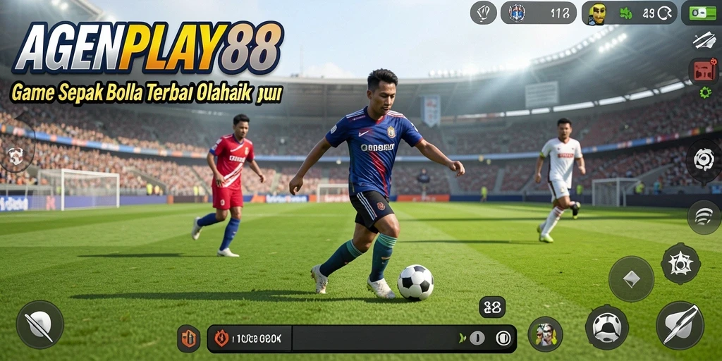 Tampilan gameplay sepak bola yang mendebarkan di AGENPLAY88.