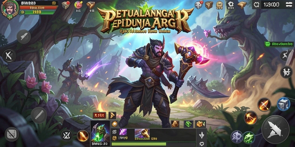 Tampilan aksi seru dalam game ARPG BW888 yang mengesankan.