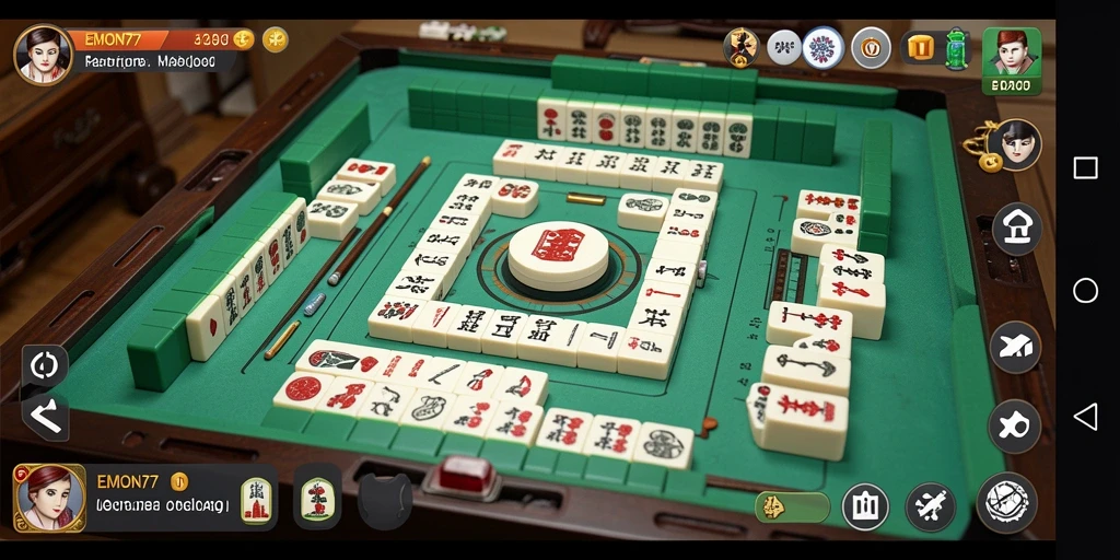 Screenshot menampilkan gameplay seru EMON77 dengan tantangan Mahjong yang menarik.