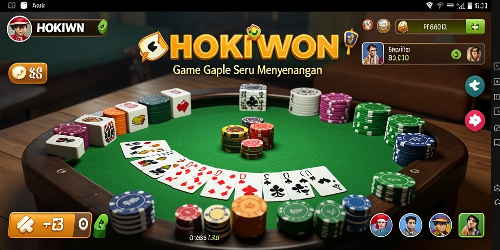 Gameplay seru HOKIWON dalam permainan Gaple.