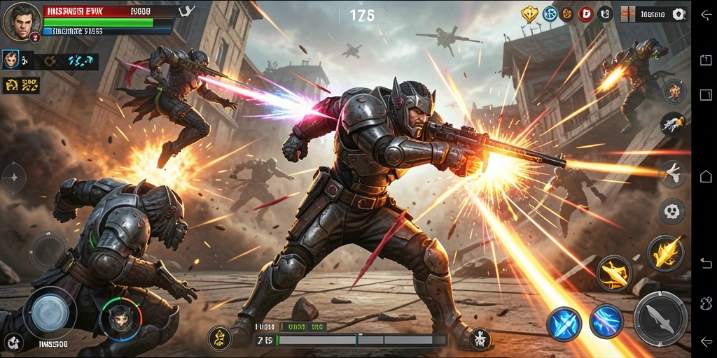 Tampilan gameplay INS55 yang dinamis dan menggugah semangat.