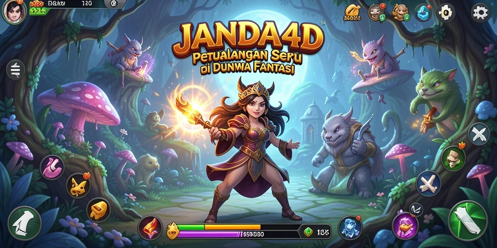 Tampilan gameplay seru di dunia petualangan JANDA4D.