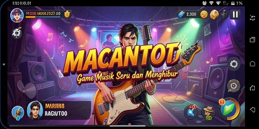 Tampilan screenshot gameplay musik di MACANTOTO yang seru.