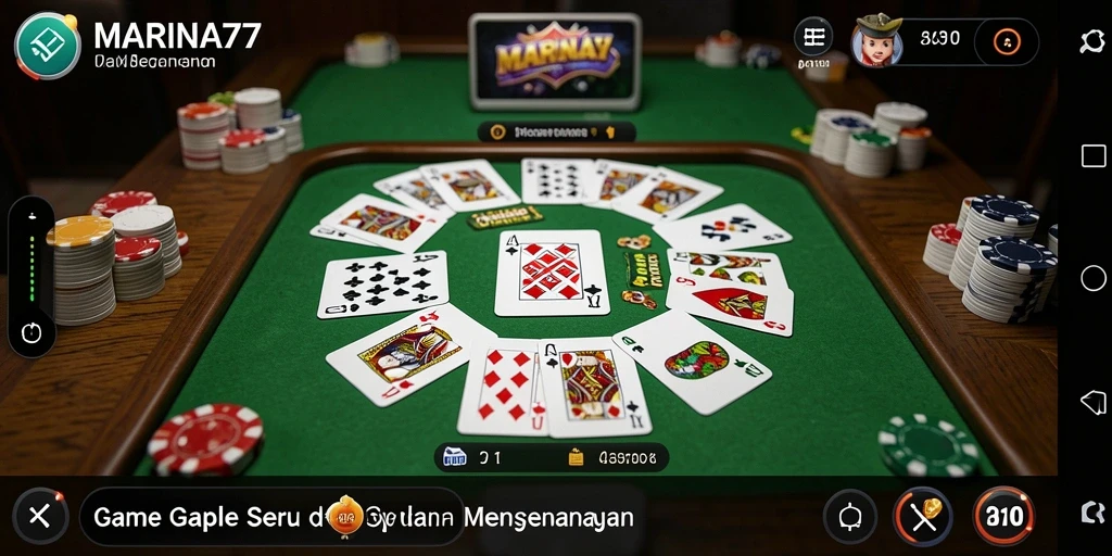 Tampilan menarik dari gameplay Gaple di MARINA77