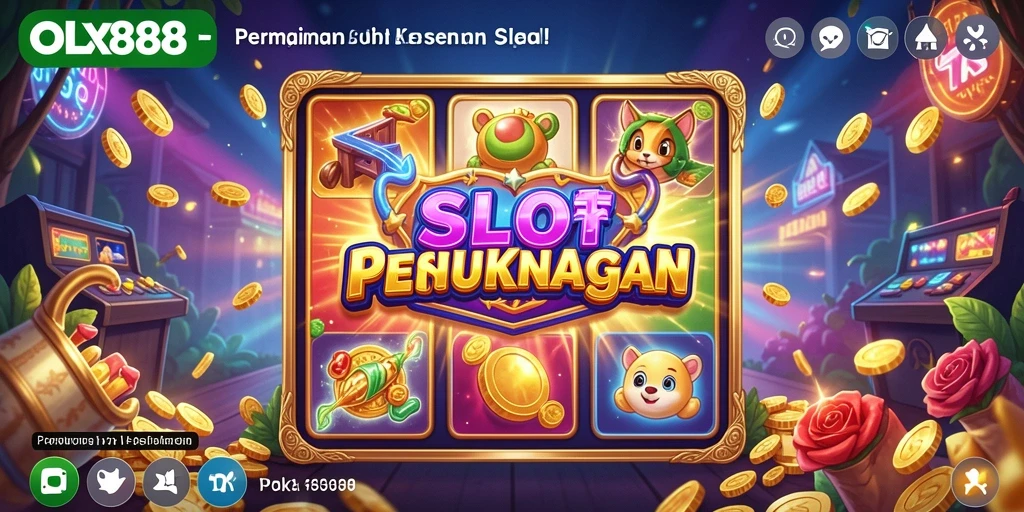 Tampilan gameplay menarik dari OLX888 dengan berbagai tema slot.