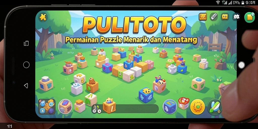 Tampilan gameplay seru di PULITOTO, penuh tantangan puzzle.