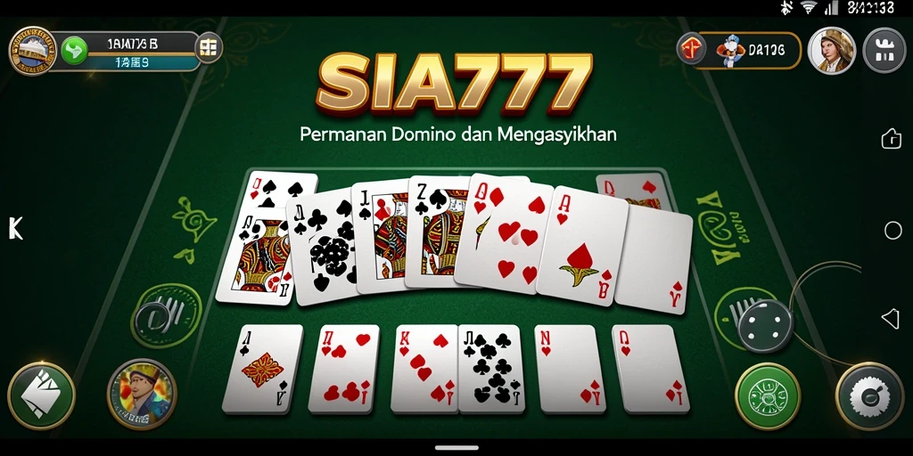 Tampilan gameplay seru SIA777 dalam permainan Domino.