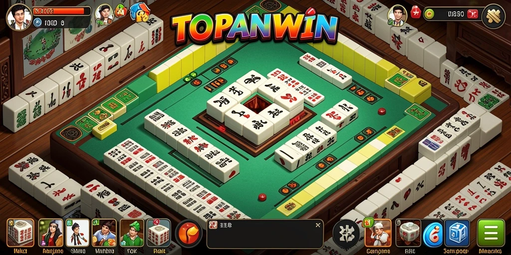 Tangkapan layar gameplay <strong>TOPANWIN</strong> yang menampilkan serunya permainan Mahjong.